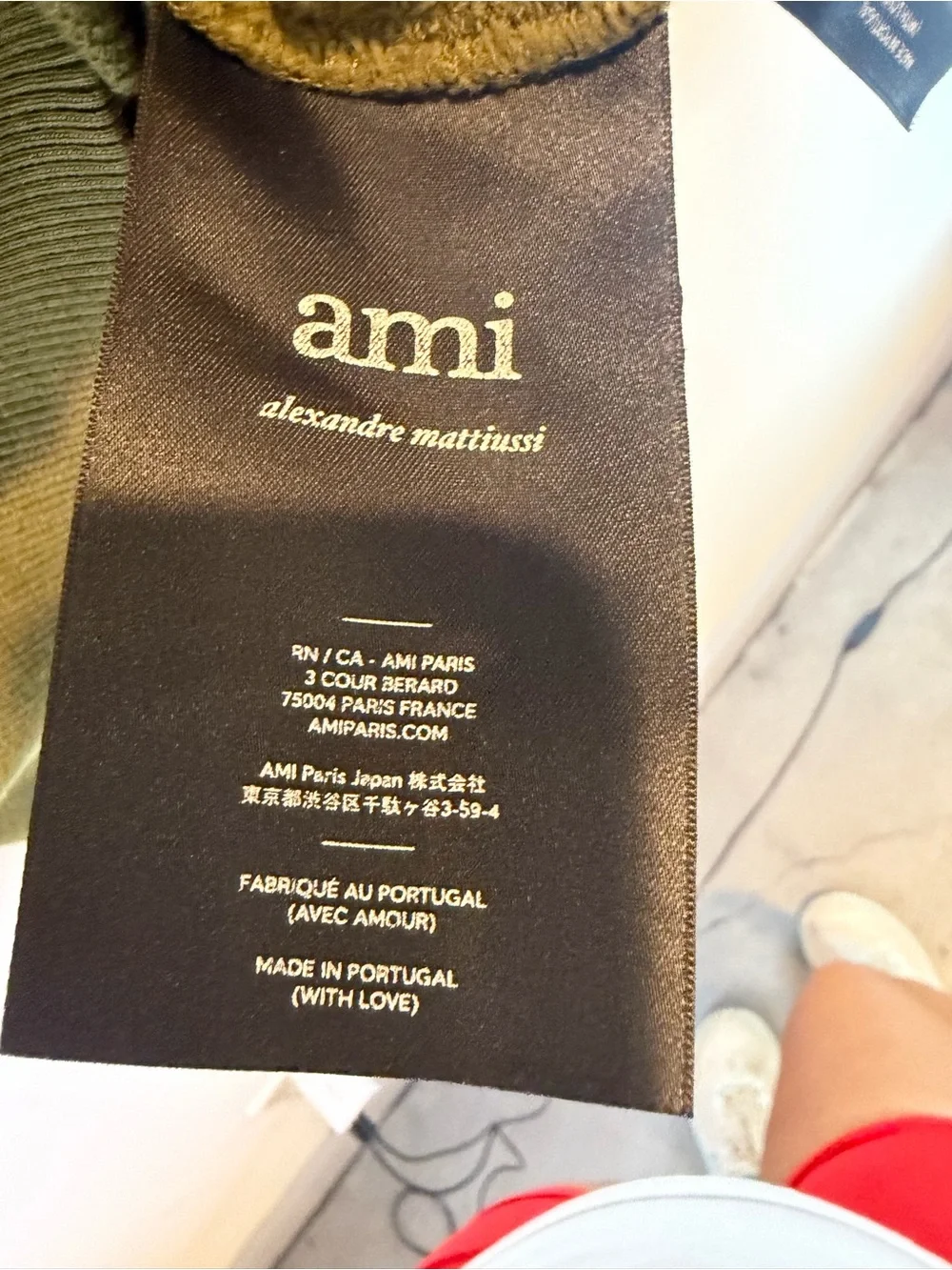 Ami Alexandre Mattiussi classic olive